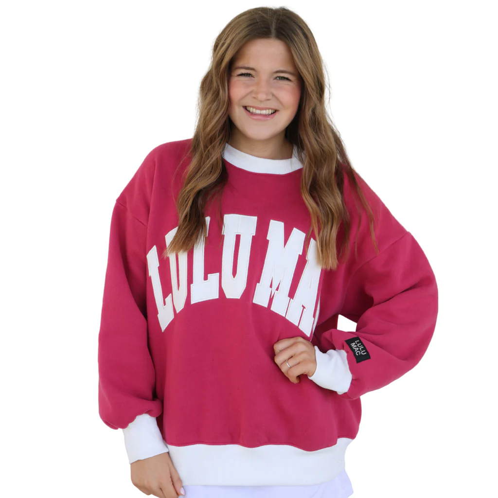 Plum Color Block Lulu Mac Sweatshirt