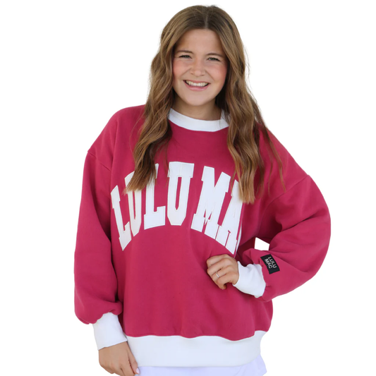 Plum Color Block Lulu Mac Sweatshirt