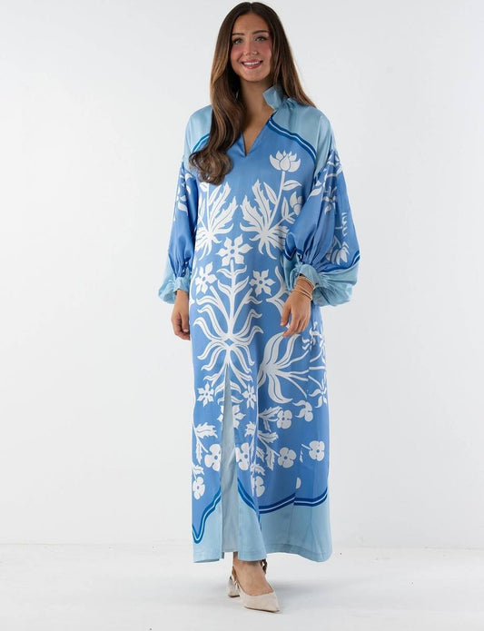 Fiona Dress Dutch Tile