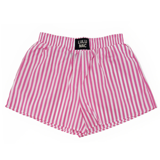 Pink Stripe Boxer Shorts Lulu Mac
