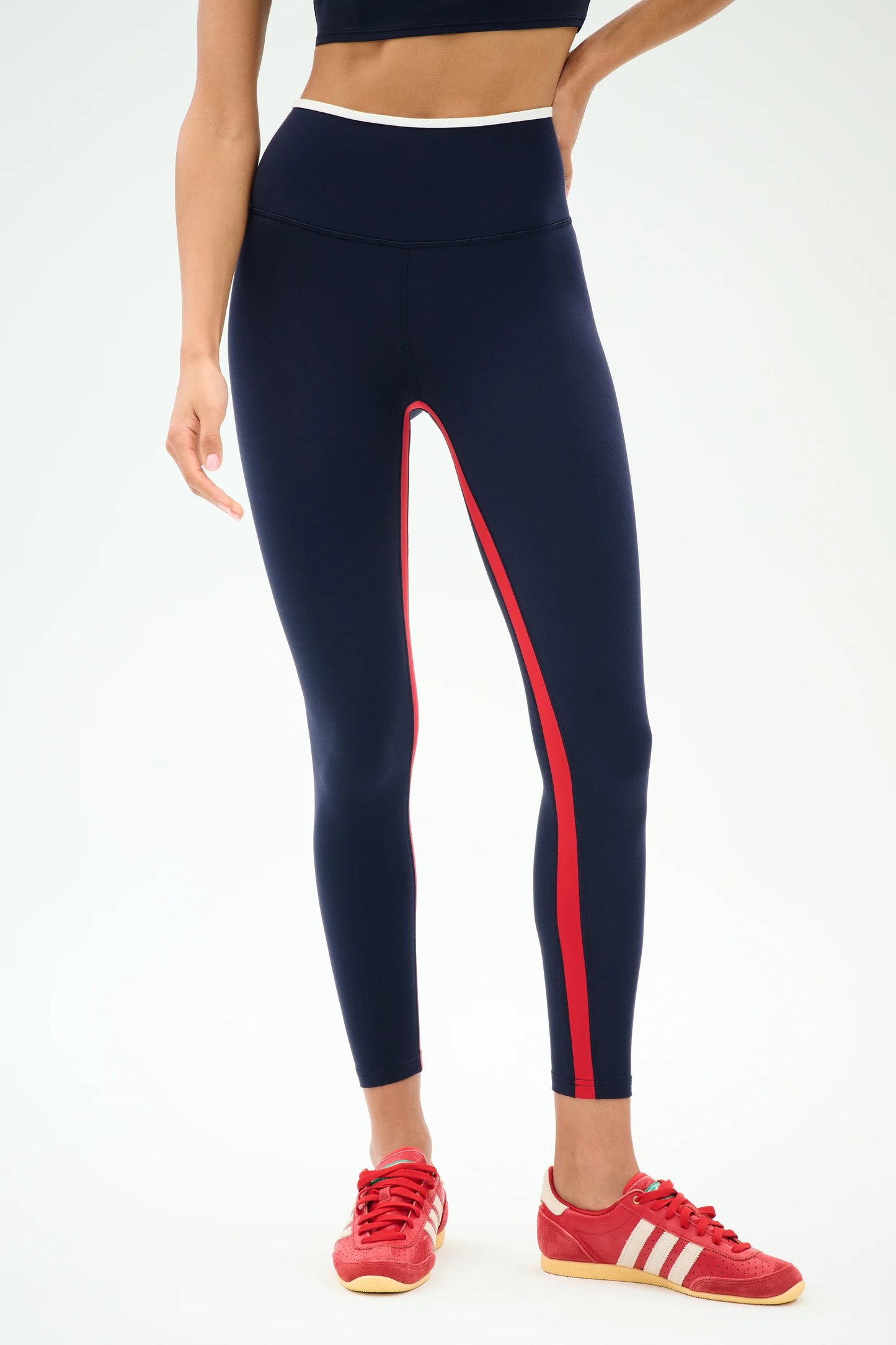 Easton Rigor High Waist 7/8 Indigo and White