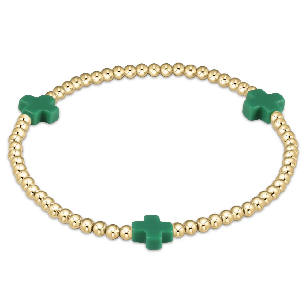 Enewton Cross Gold 3mm Emerald Egirl