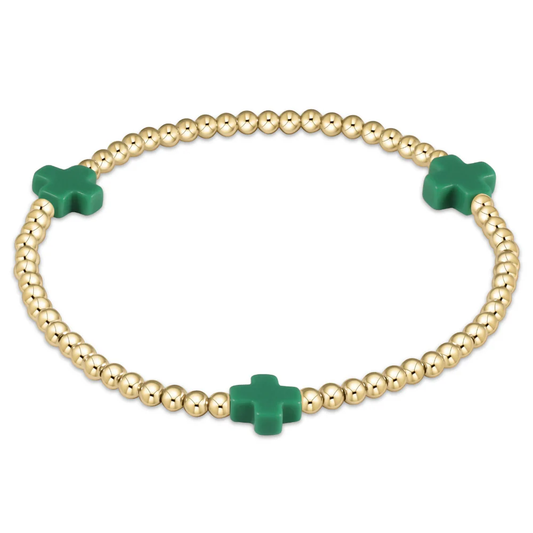 Enewton Cross Gold 3mm Emerald Egirl