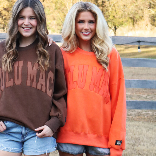 Orange Lulu Mac Sweatshirt