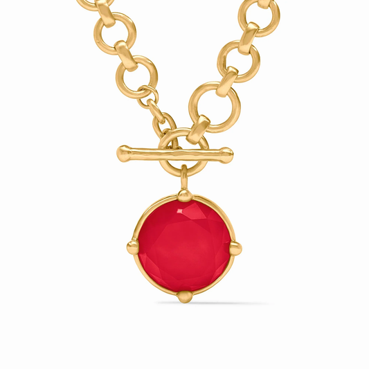 Julie Vos Demi Honey Bee Necklace Red