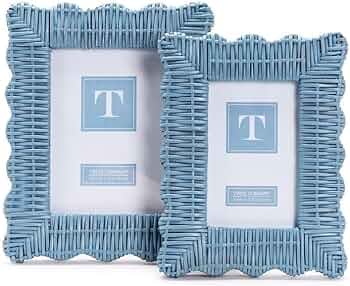 Blue Wicker Frame
