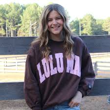 Brown with Pink Lulu Mac Sweatshirt