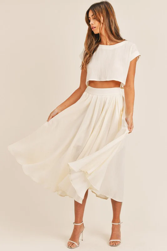 Linen skirt set