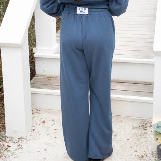 LULU MAC TERRY CLOTH PANTS Navy