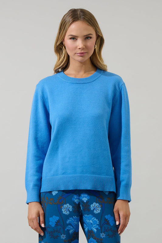 Blue Round Neck Sweater