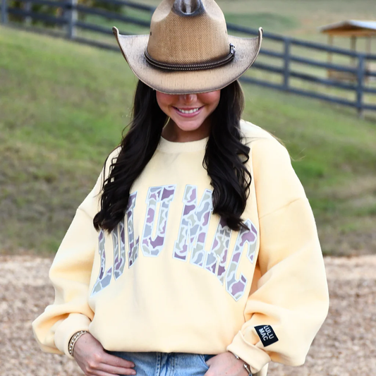 Butter Camo Sweatshirt Lulu Mac (light yellow)