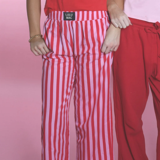 Pink and Red Stripe LULU MAC Pants
