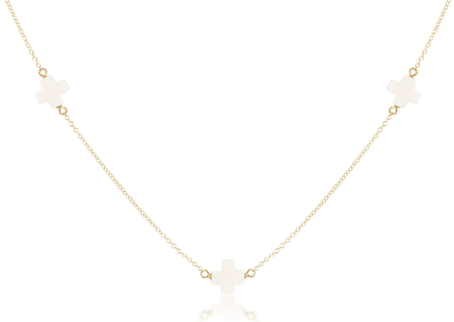 choker simplicity chain gold 15- signature cross off-white