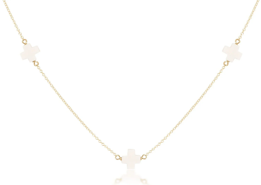 choker simplicity chain gold 15- signature cross off-white