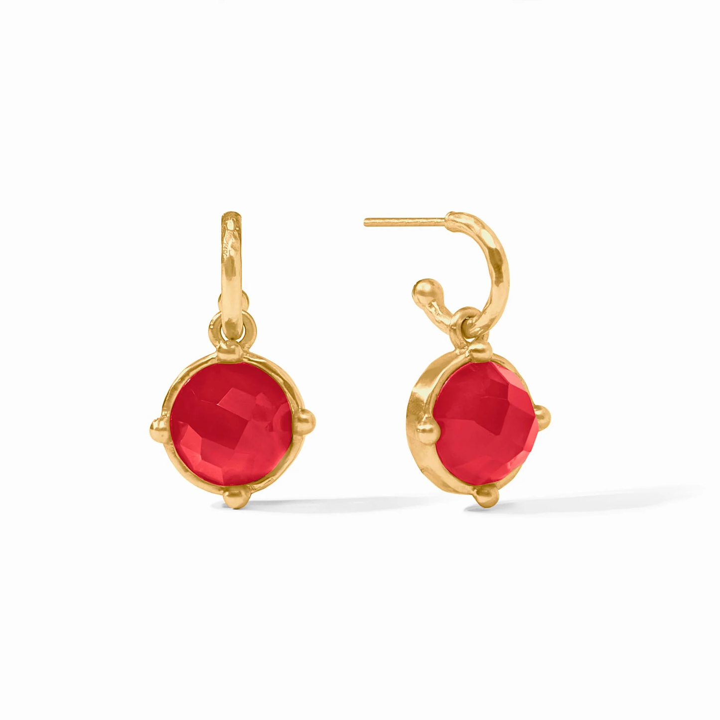 Honey Bee Hoop and Charm Earring Strawberry