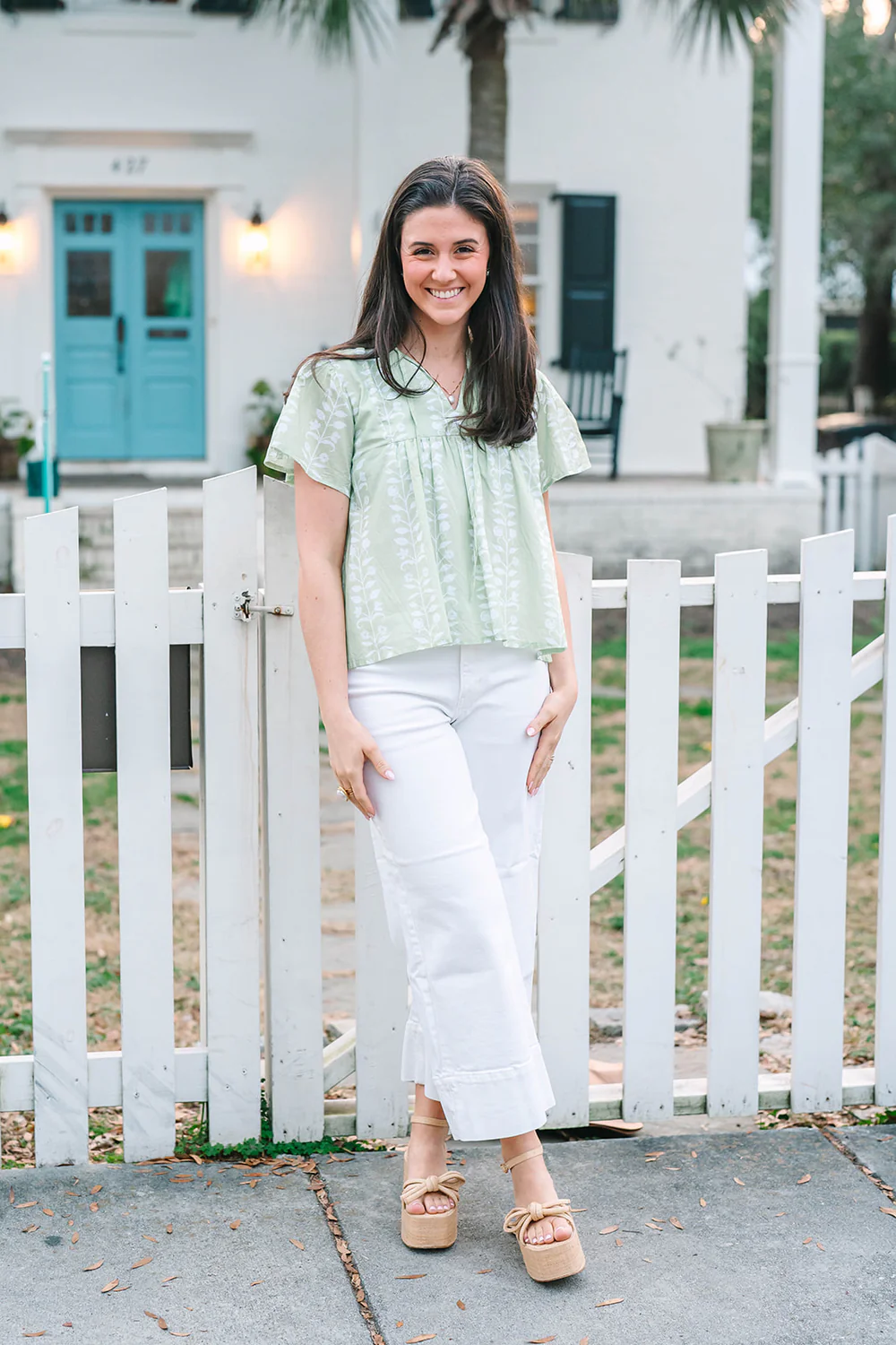 Catalina Blouse Botanical Vine