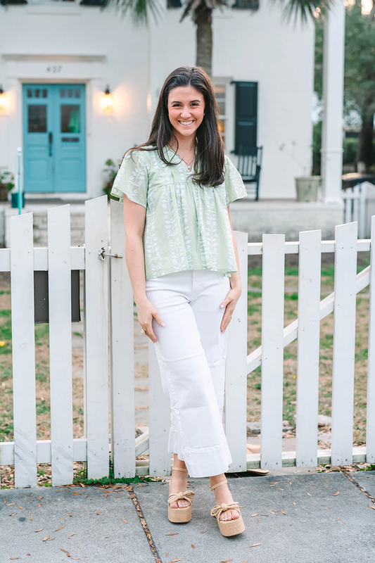 Catalina Blouse Botanical Vine