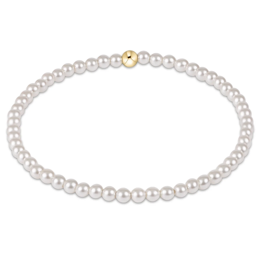 classic pearl 3mm bead bracelet