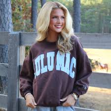 Brown with Blue Lulu Mac Sweatshirt
