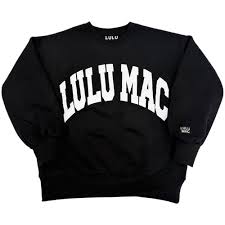 Lulu Mac Black and White Puff Sweatshirt