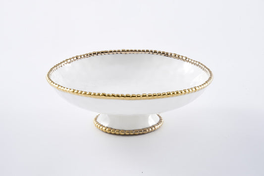 Footed Bowl Pampa Bay White Gold CER2697WG