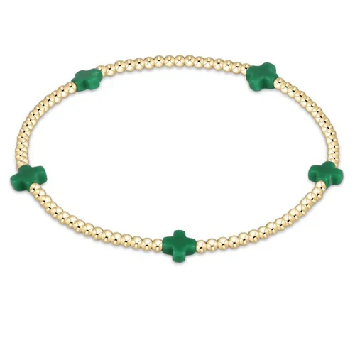 Enewton Cross Gold 2MM Emerald