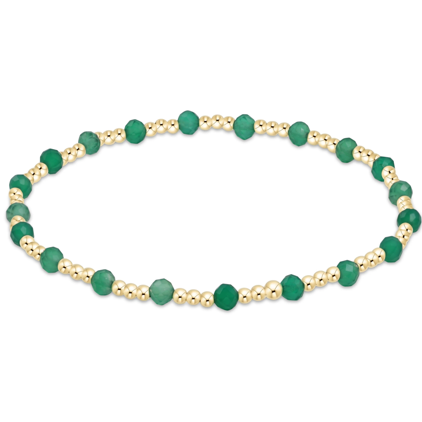 Gold Sincerity 3MM Green Onyx