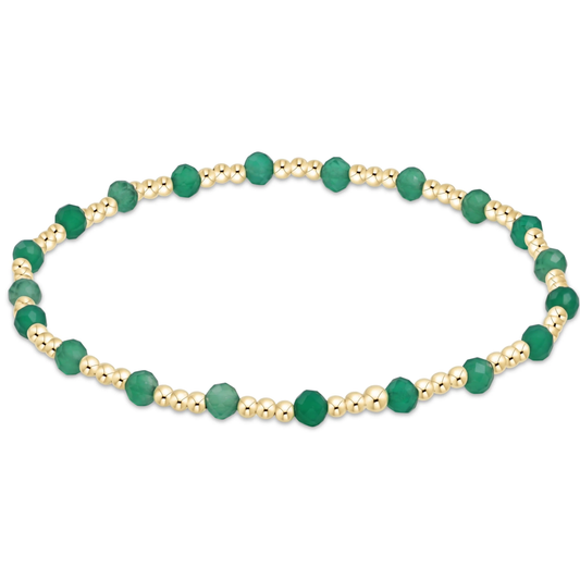 Gold Sincerity 3MM Green Onyx