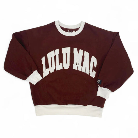 LULU MAC Brown and White Sweatshirt