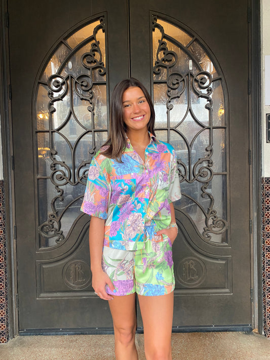 Floral Multi Print Shorts