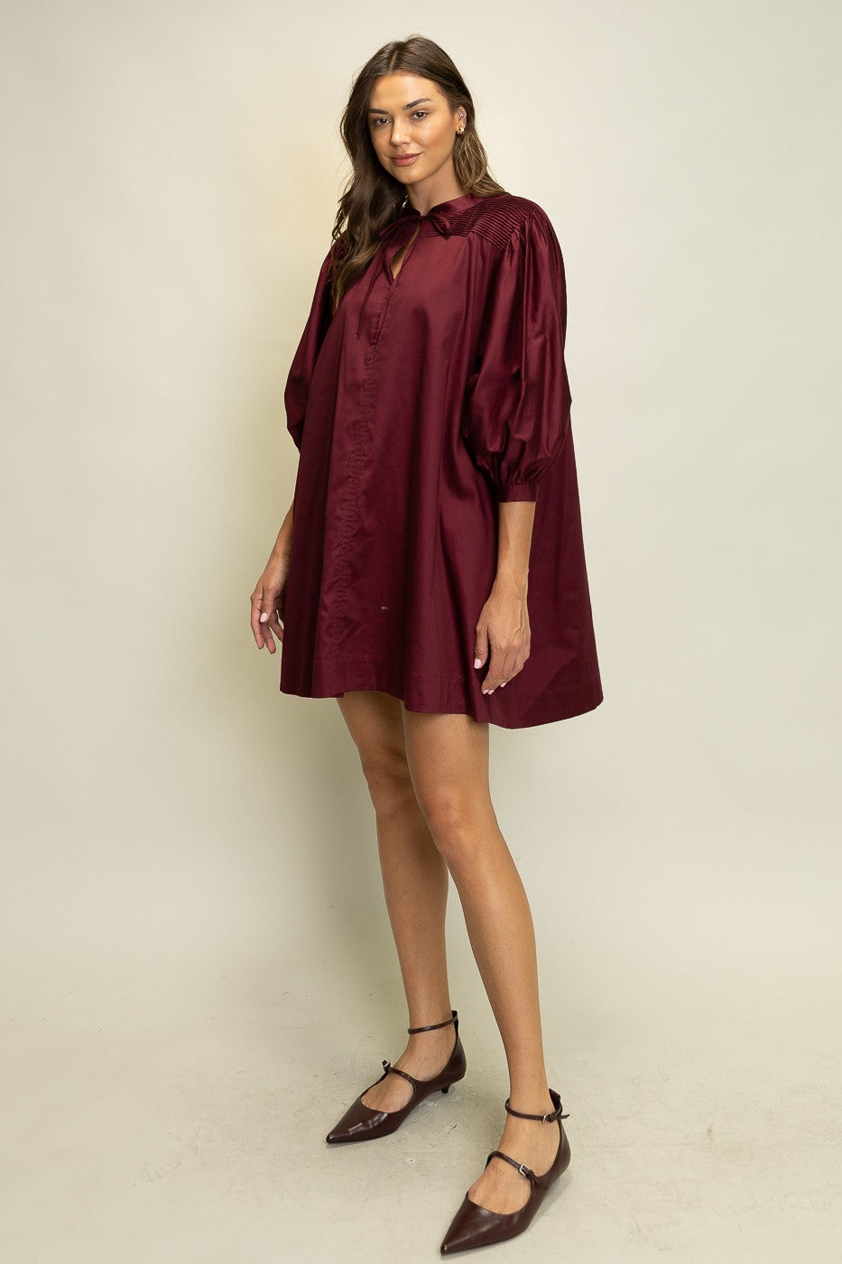 Burgundy Flow Dress