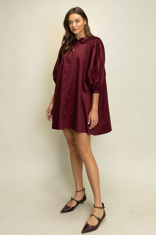 Burgundy Flow Dress