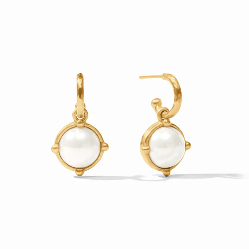 Honeybee Hoop & Charm Earring Pearl