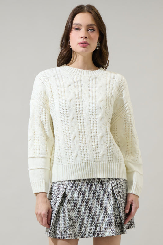Ivory Crop Sweater