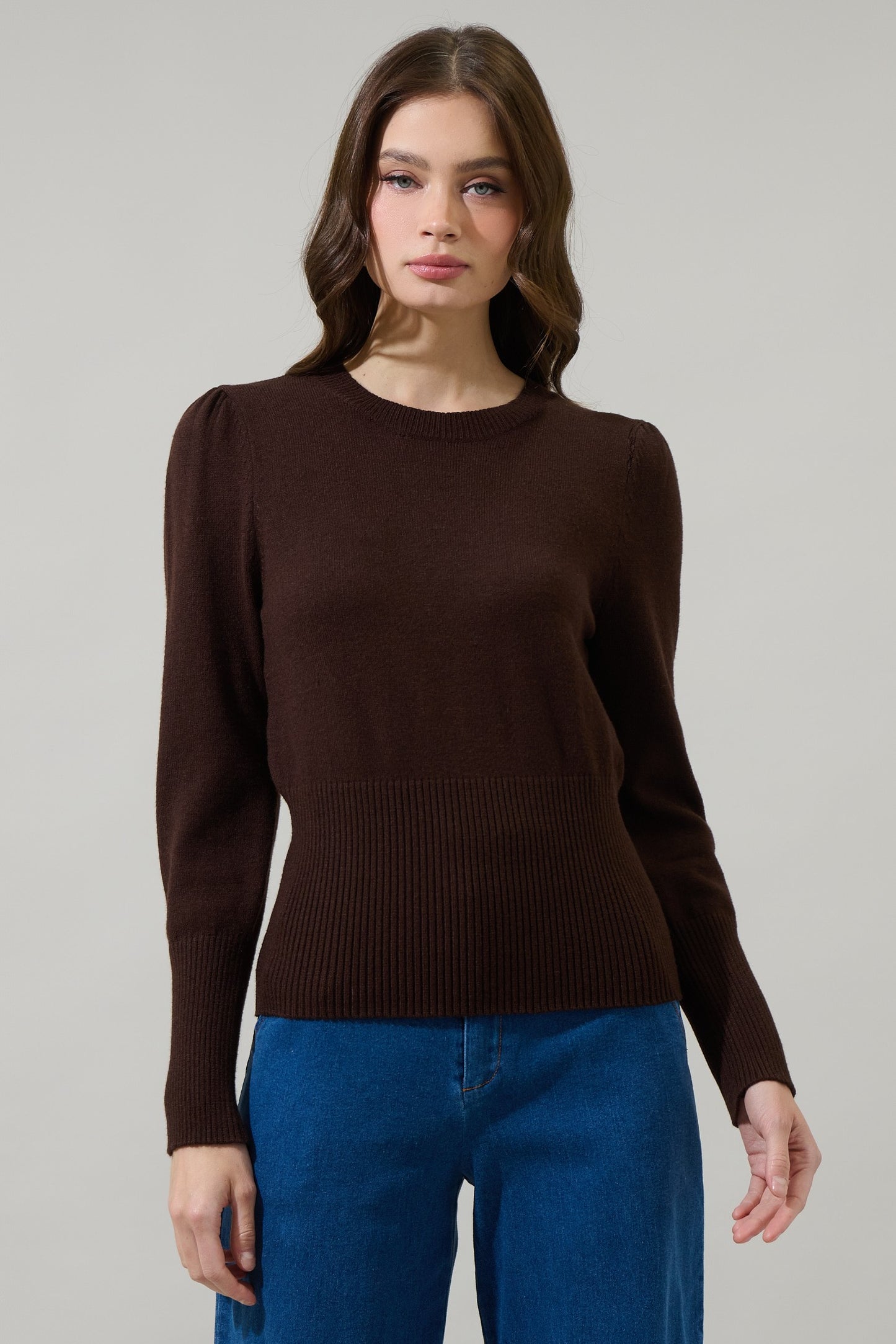 Brown Cinched Espresso Top