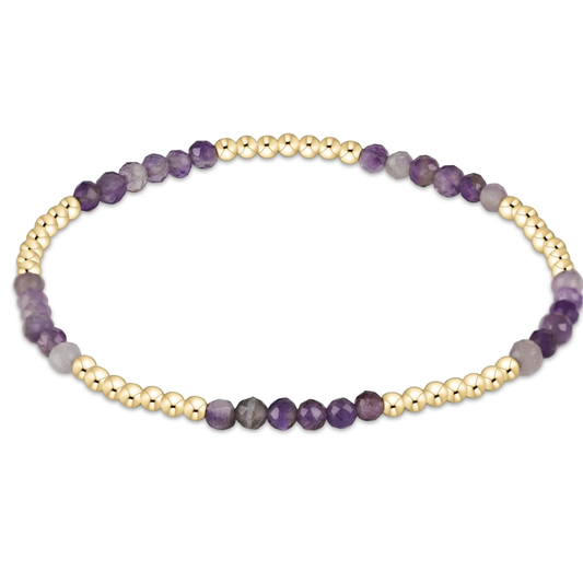 blissful pattern 2.5mm bead bracelet - amethyst