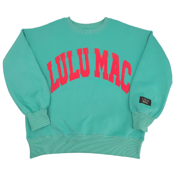 Pool Blue and Orange Lulu Mac Sweatshirt