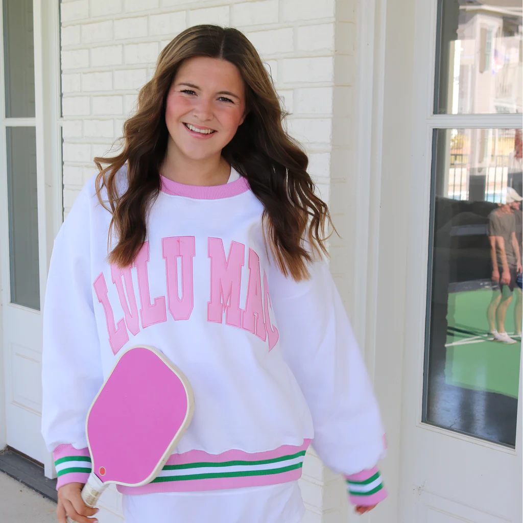 LULU Mac Pink and Green Sweatshirt