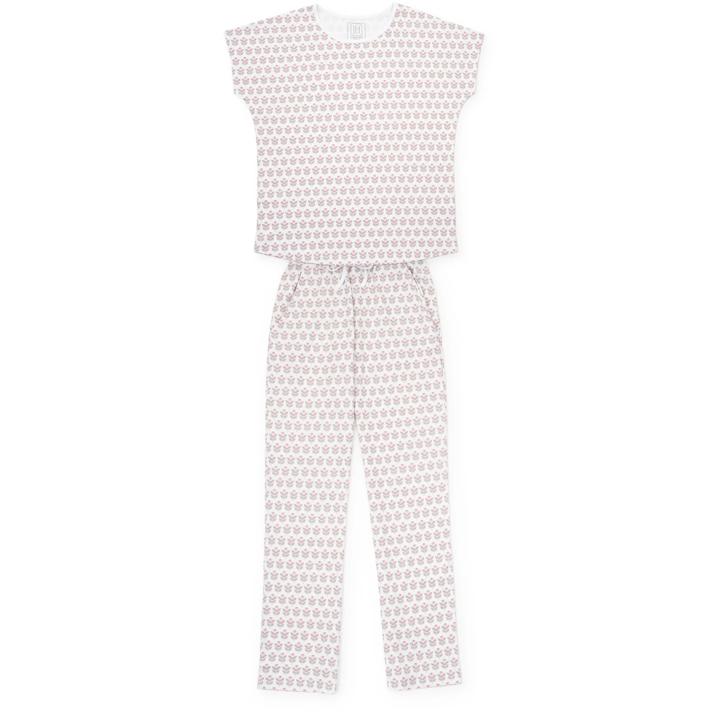 Lila Block Print Pajama Set