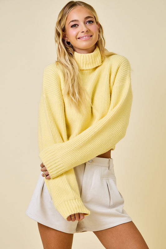 Yellow Turtle Neck Sweater