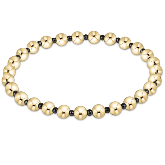 faceted hematite grateful pattern 5mm bead bracelet