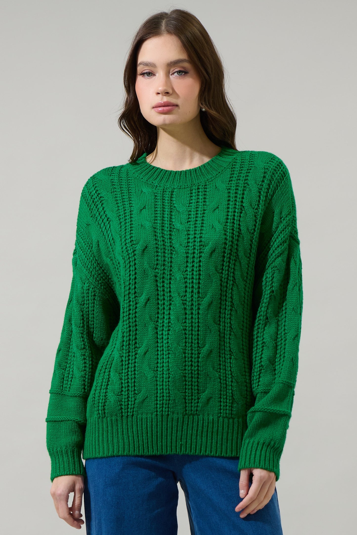 Green Crop Sweater