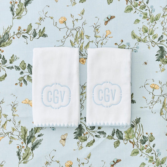 Standard Powder Bath Towels (pair) Light Blue Solid Terry Weezie
