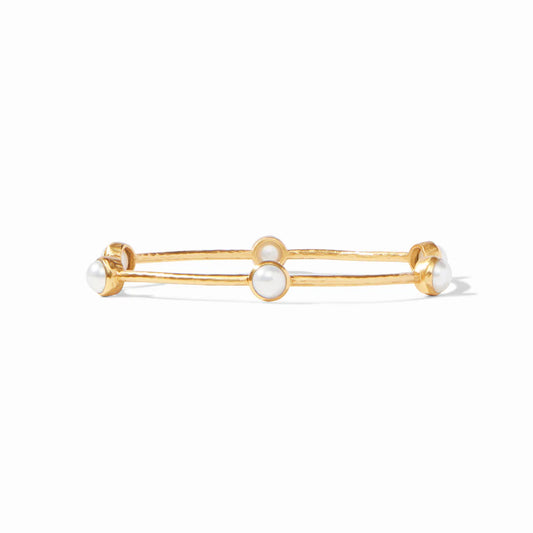 Milano Luxe Bangle - Gold - Pearl Julie Vos