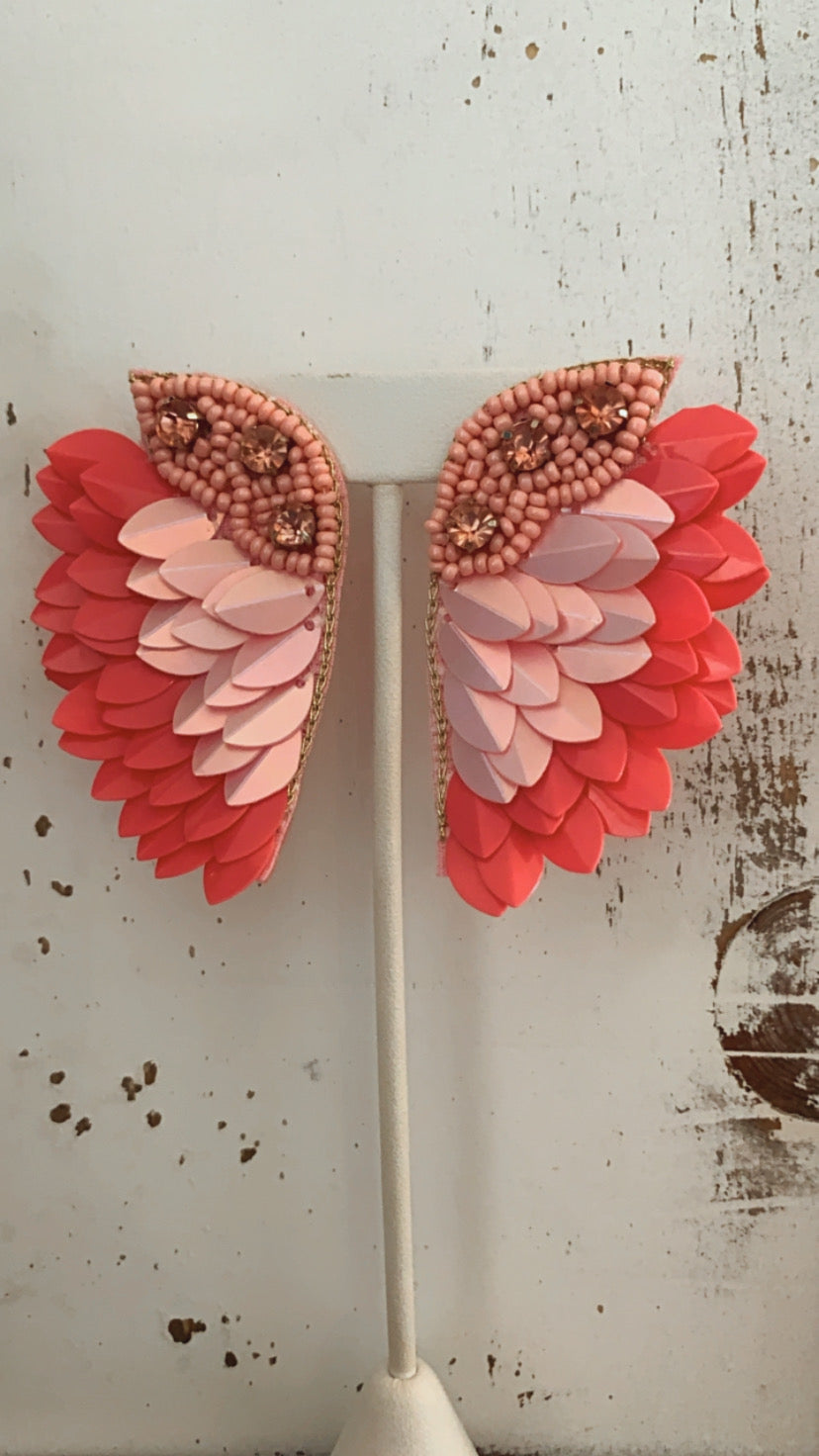 Fly Away Pink Earrings