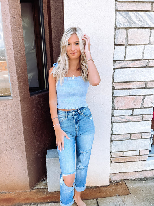 Baby Blue CeCe Top