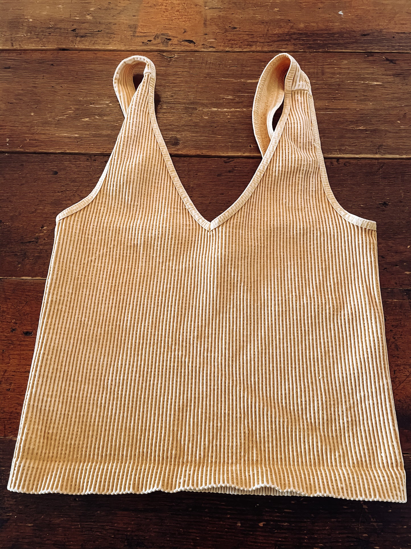 Vintage V Neck Crop Top