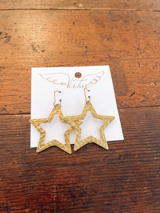 Virtue Plain Star Earrings