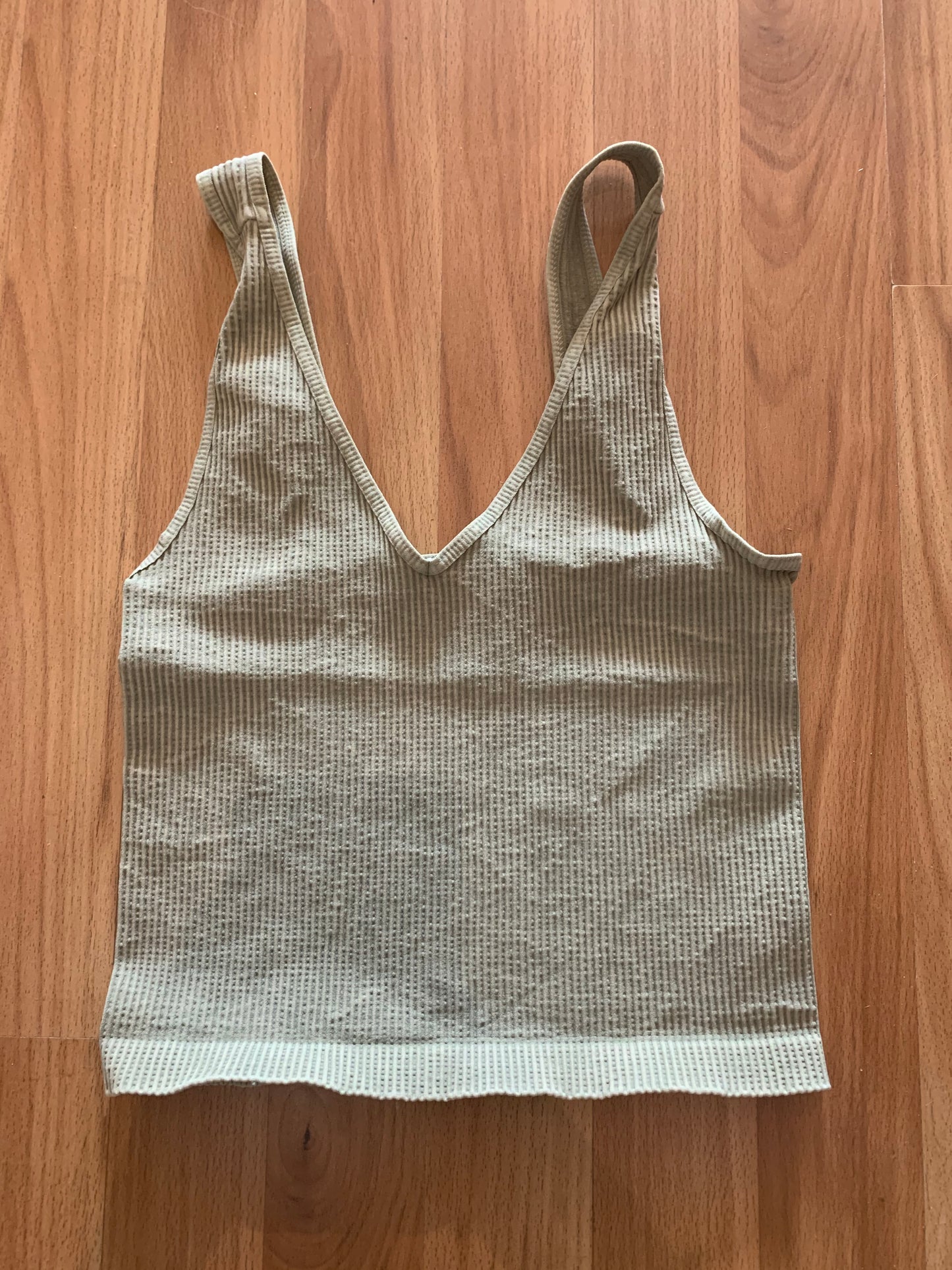 Vintage V Neck Crop Top