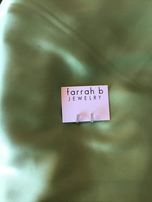 Silver Huggie Hoop Earrings